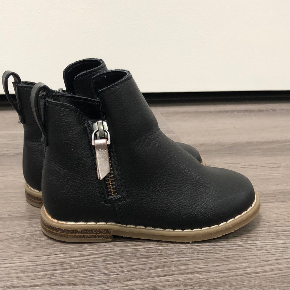 Gap Girls Black Moto Boot - size 7